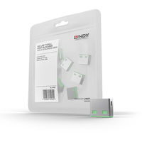 Lindy 40461 Schnittstellenblockierung USB Typ-A Grün Acrylnitril-Butadien-Styrol (ABS) 10 Stück(e)