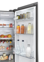 Haier SBS 90 Serie 5 HSW59F18EIMM frigo américain Pose libre 601 L E Platine, Acier inoxydable