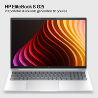 HP E24E8ET laptop Copilot+ PC 325 Ordinateur portable 40,6 cm (16&amp;ldquot;) WUXGA 16 Go DDR5-SDRAM 512 Go SSD Wi-Fi 7 (802.11be) Windows 11 Pro Argent