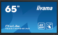 iiyama iiyama ProLite TE6515A‑B1AG 65Zoll 4K UHD Touch‑Display Interaktiver Flachbildschirm 165,1 cm (65 Zoll) LCD WLAN 435 cd/m² 4K Ultra HD Schwarz Touchscreen  https://images.icecat.biz/img/gallery_lows/3f33ebd4e82879869f252f23d93f449c.jpg