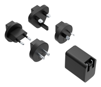 ZAGG mophie 40W Global Wall Adapter, 1C, Black (AU, NA, UK)
