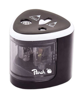 Peach PO102 Elektrischer Bleistiftspitzer Schwarz, Weiß - PO102-bk
