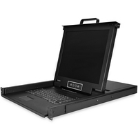 StarTech.com Consola KVM de 8 Puertos para Montaje en Rack con Cables de 1.8m - Teclado QWERTY - Conmutador KVM integrado con Monitor LCD de 17" - Switch KVM LCD 1U - KVM OSD - 50000 MTBF