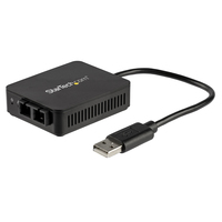 Startech USB to Fiber Optic Converter, 100Mbps, USB 2.0 to Fiber Network Ad ...