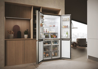 Haier Cube 83 Serie 3 HCR3818ENMM frigo américain Autoportante 467 L E Acier inoxydable