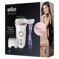 Braun Silk-épil 9 9-870 épilateur 40 pince(s) Rose, Blanc