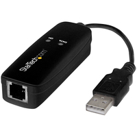 StarTech USB 2.0 Fax Modem, 56K External Hardware Dial Up V.92 Modem/Dongle ...