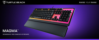 Turtle Beach Magma Membrane RGB Gaming Keyboard avec touches en membrane, Anti-Ghosting avancé, Technologie Easy-Shift, Eclairage RGB personnalisable, Repose-paume détachable - Noir