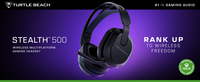 Turtle Beach Casque gaming sans fil Stealth 500 officiel pour Xbox Series X|S, Xbox One et fonctionne via Bluetooth avec les PC, la Switch et mobile - 40 heures de batterie, coussinets en mousse à mémoire de forme et microphone désactivable par basculemen
