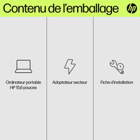 HP 15-fd0064nf Intel® Core™ i3 i3-N305 Ordinateur portable 39,6 cm (15.6&quot;) Full HD 8 Go DDR4-SDRAM 256 Go SSD Wi-Fi 6 (802.11ax) Windows 11 Home Gris