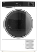 Sharp KD-HHH8S7GW21 sèche-linge Pose libre Charge avant 8 kg A++ Noir, Blanc