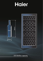 Haier Wine cellar WS105GA Refroidisseur de vin compresseur Autoportante Noir 105 bouteille(s)
