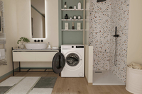 Candy GWD 485SB6-S machine à laver avec sèche linge Pose libre Charge avant Blanc D