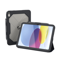 Zagg Rugged Messenger Case for iPad A16 (2025), iPad 10th Gen (10.9" 2022), Charcoal