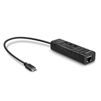 Lindy 43249 Schnittstellen-Hub USB 3.2 Gen 1 (3.1 Gen 1) Type-C 5000 Mbit/s Schwarz