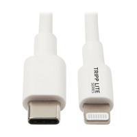 Eaton Tripp Lite Series USB-C to Lightning Sync/Charge Cable (M/M), MFi Cer ...