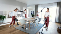 Bosch BBS712A aspirateur balai et balai électrique Sans sac 0,3 L Noir, Acier inoxydable