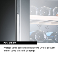 Haier Wine cellar WS105GA Refroidisseur de vin compresseur Autoportante Noir 105 bouteille(s)