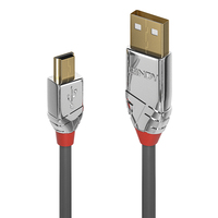 Lindy 36632 USB Kabel USB 2.0 2 m USB A Mini-USB B Grau - 36632