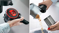 Bosch BBS712A aspirateur balai et balai électrique Sans sac 0,3 L Noir, Acier inoxydable