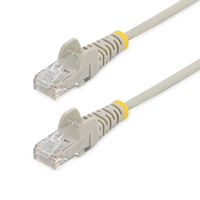 StarTech.com Cable Cat6 de 15 cm - Delgado - con Conectores RJ45 sin Enganches - Gris