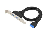 Conceptronic EMRICK11B 19-Pin-Weiblich zu Dual-USB-A-Weiblich USB 3.0 Adapter, USB 3.2 Gen 1 5Gbit/s