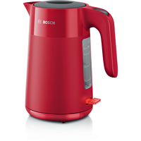 Bosch TWK2M164 Wasserkocher 1,7 l 2400 W Schwarz, Grau, Rot