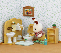 Sylvanian Families Le frère lapin chocolat et toilettes