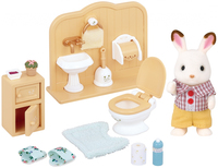 Sylvanian Families Le frère lapin chocolat et toilettes