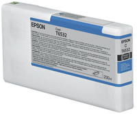 Epson Ink Cartridges, Ultrachrome HDR, T6532, Singlepack, 1 x 200.0 ml Cyan ...