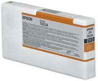 Epson Ink Cartridges, Ultrachrome HDR, T653A, Singlepack, 1 x 200.0 ml Oran ...