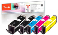 7640173434344 - 320123 - Tinte auf Farbstoffbasis Tinte auf Pigmentbasis - Schwarz - Cyan - Magenta - Foto schwarz - Gelb - Canon - Multi pack - Pixma IP 7200 Series - IP 8700 Series - IX 6800 Series - MG 5400 Series - MG 5500 Series - MG 5600 - 1