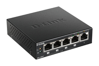 D-Link DGS-1005P Non-géré L2 Gigabit Ethernet (10/100/1000) Connexion Ethernet, supportant l&amp;quot;alimentation via ce port (PoE) Noir