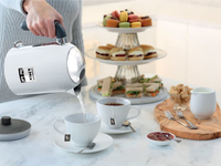 Kenwood ZJX650WH bouilloire 1 L 2200 W Argent, Blanc