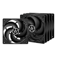 ARCTIC P12 PWM PST Value Pack (Black/Black) Pressure-optimised 120 mm Fan with PWM PST