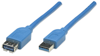 Manhattan 322447 cable USB USB 3.2 Gen 1 (3.1 Gen 1) 3 m USB A Azul