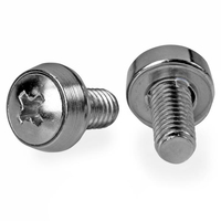 Startech.COM 12-24 Server Rack Screws - 50 Pack - Nickel-Plated, 2 YR