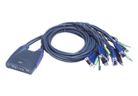 Aten 4 Port USB VGA Cable KVM Switch With Audio