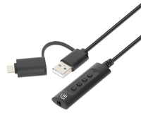 Manhattan 153560 divisor de audio Negro