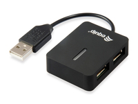 Equip 128952 Schnittstellen-Hub USB 2.0 480 Mbit/s Schwarz - 128952