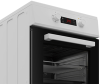 Beko FSM58301WC Cuisinière Électrique/Gaz Plaque avec zone à induction Noir, Blanc A