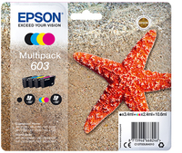 Epson Ink Cartridges, 603, Starfish, Multipack, 1 x 3.4 ml Black, 1 x 2.4 m ...