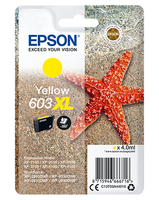 Epson Ink Cartridges, 603XL, Starfish, Singlepack, 1 x 4.0 ml Yellow, XL