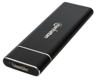 Manhattan 130455 caja para disco duro externo Carcasa para SSD Negro M.2