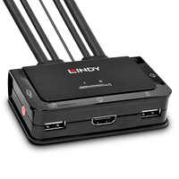 4002888423403 - LINDY Switch KVM Desktop di ultima generazione con porte HDMI 3D e USB 20 ideale p 2 Port KVM-Umschalter HDMI