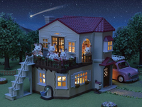 Sylvanian Families La grande maison éclairée et sa pièce secrète