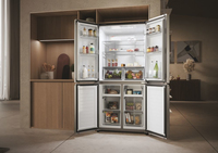 Haier Cube 83 Serie 3 HCR3818ENMM frigo américain Autoportante 467 L E Acier inoxydable