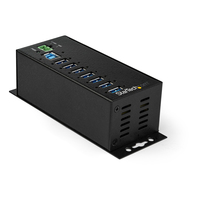 StarTech.com 7 Port USB Hub with Power Adapter, Surge Protection, Metal Ind ...