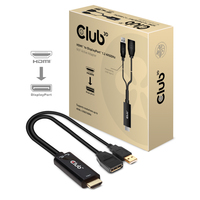 8719214471484 - CLUB3D HDMI 20 TO DISPLAYPORT 12 4K60HZ HDR M F ACTIVE ADAPTER Schwarz