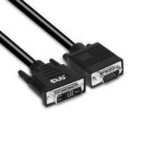 CLUB3D DVI-A TO VGA CABLE M/M 3m/ 9.8ft 28 AWG DVI-D Schwarz - CAC-1243